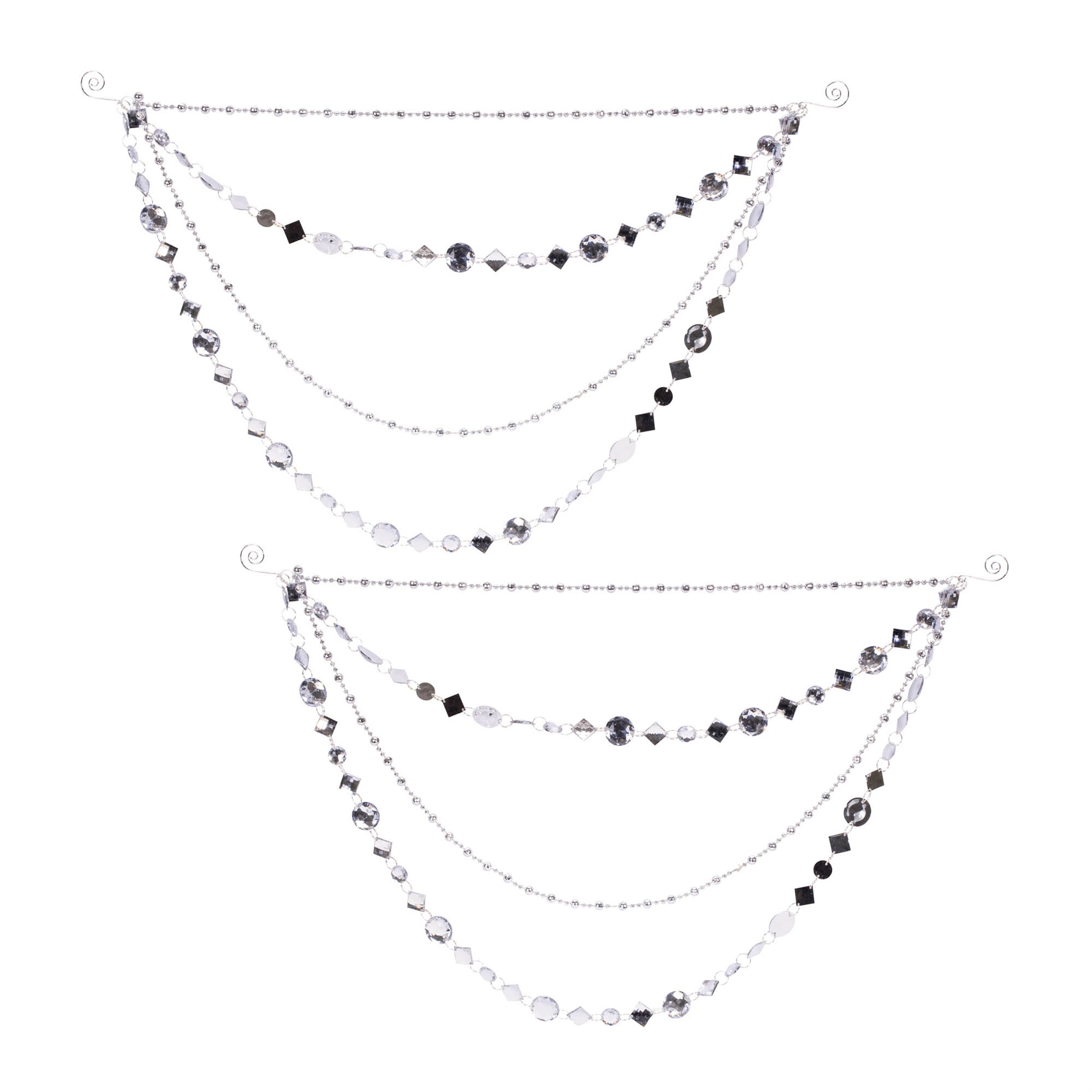 Jewel Bead and Chain Link Garland (Set of 2)
