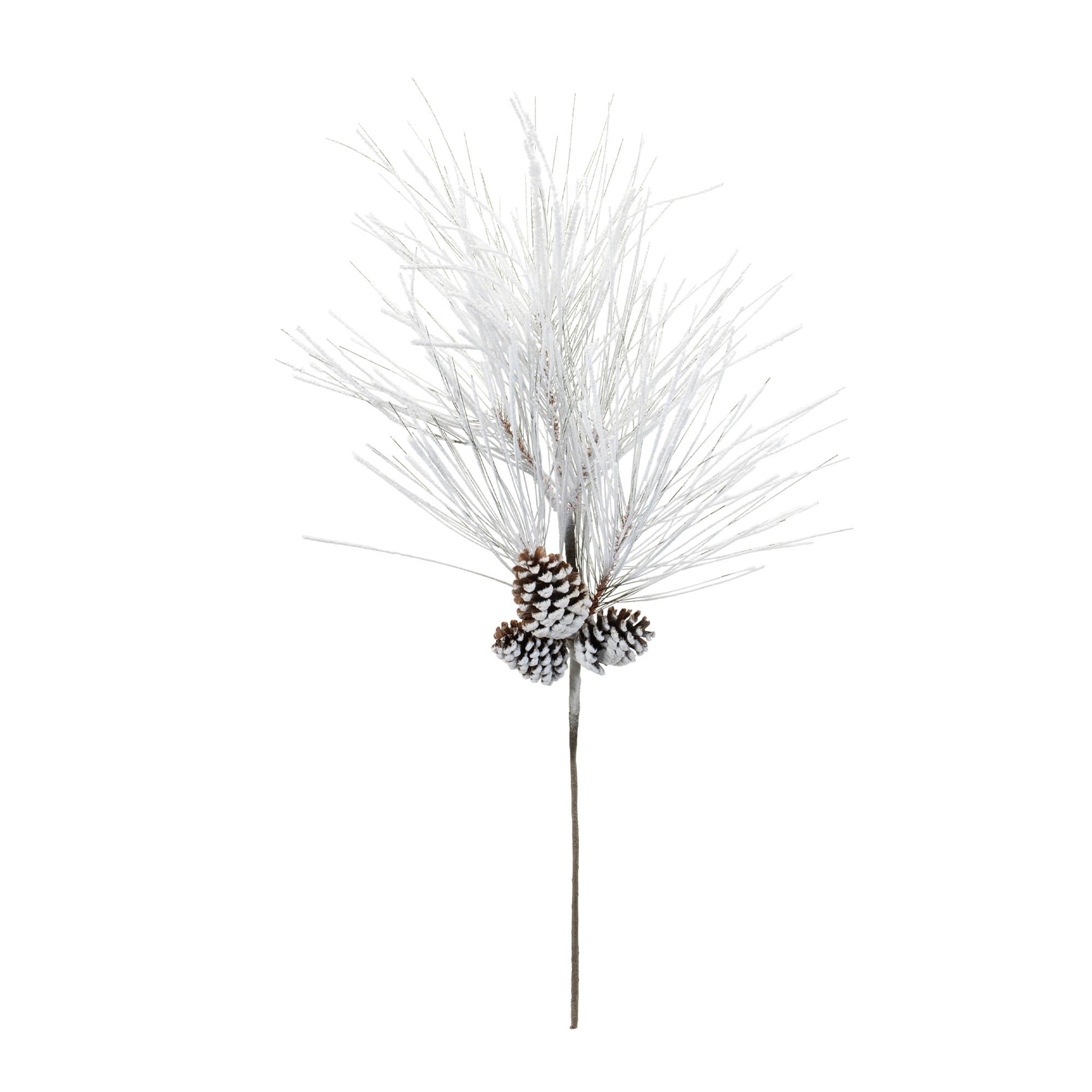 Flocked Long Neddle Pine Spray (Set of 2)