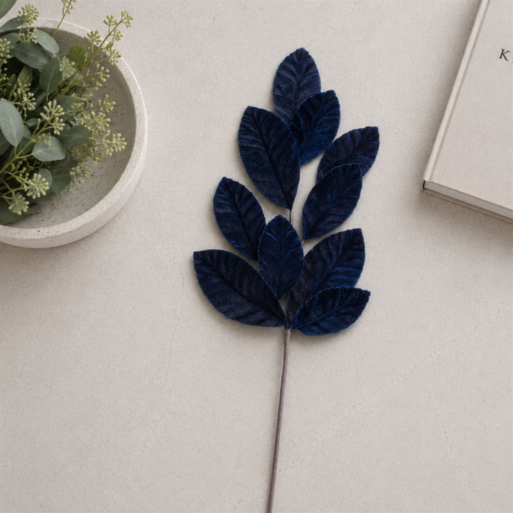 Glittered Magnolia Leaf Spray (Set of 12)