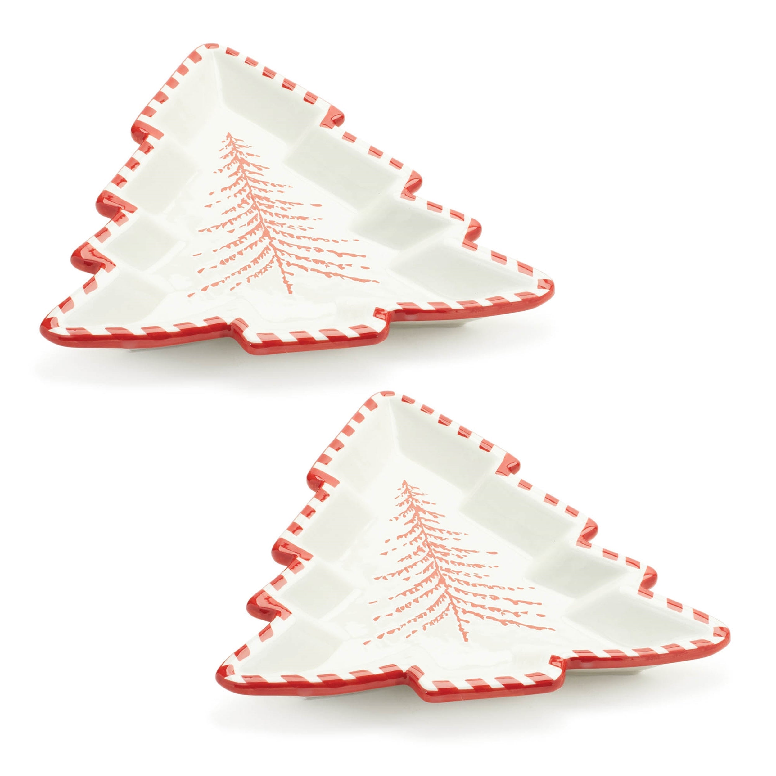 Ceramic Pine Tree Platter (Set of 2)