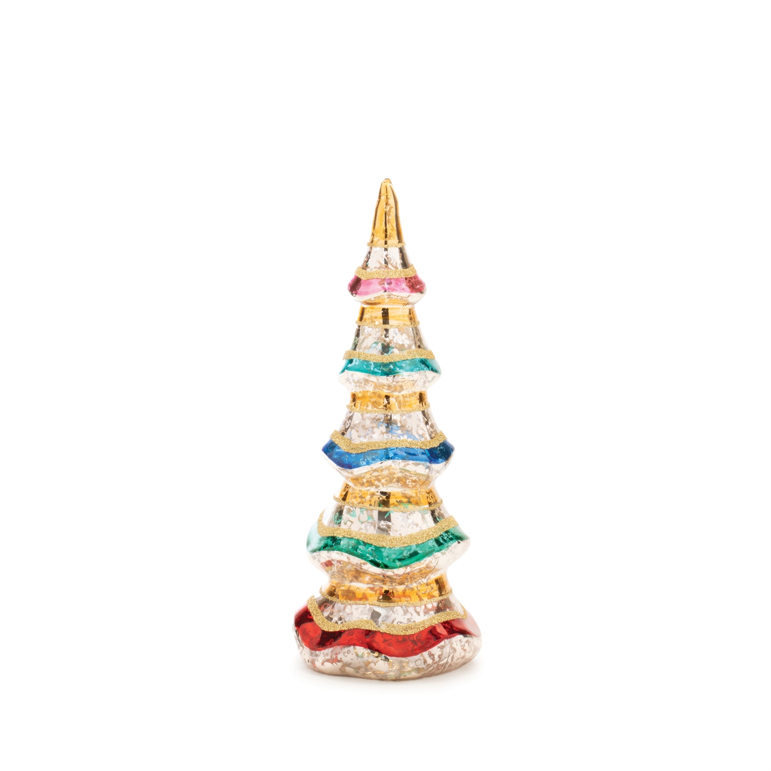 Multicolor Mercury Glass Pine Tree (Set of 3)