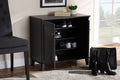 Baxton Studio Coolidge Modern and Contemporary Dark Grey Finished 4-Shelf Wood Shoe Storage Cabinet
