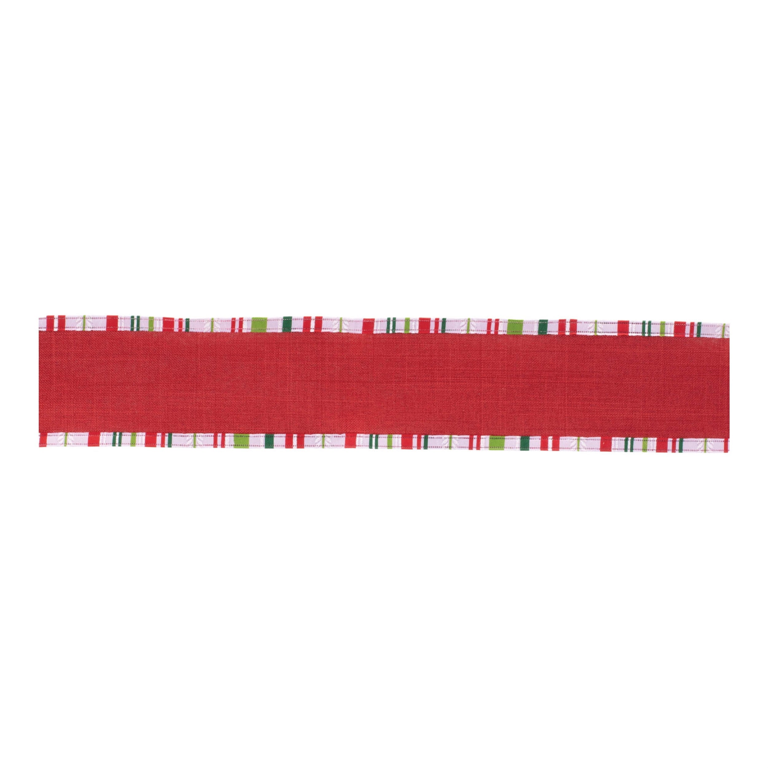 Striped Trim Wired Ribbon (Set of 2)