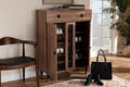 Baxton Studio Valina Modern and Contemporary 2-Door Wood Entryway Shoe Storage Cabinet with Drawer