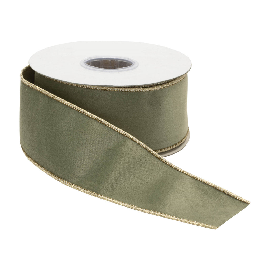 Green Wired Ribbon (Set of 2)