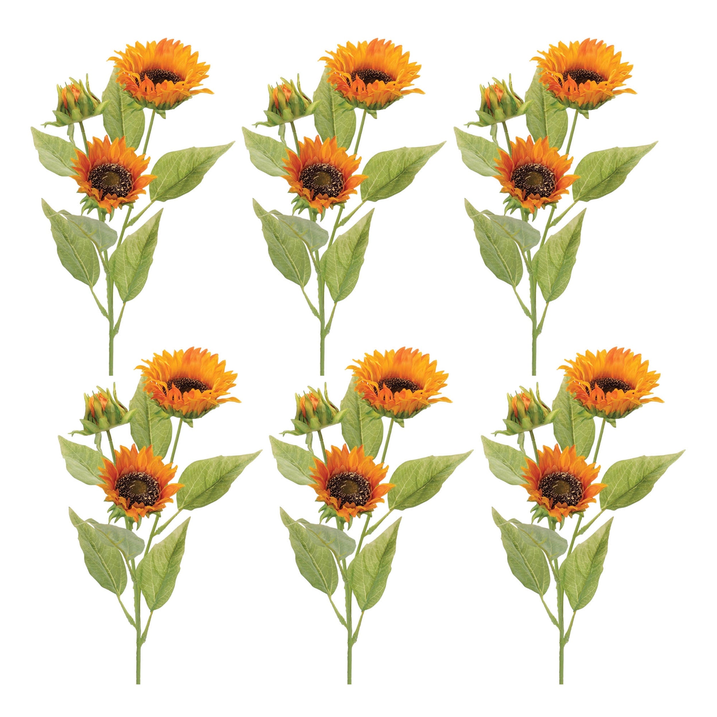 Fall Sunflower Spray (Set of 6)
