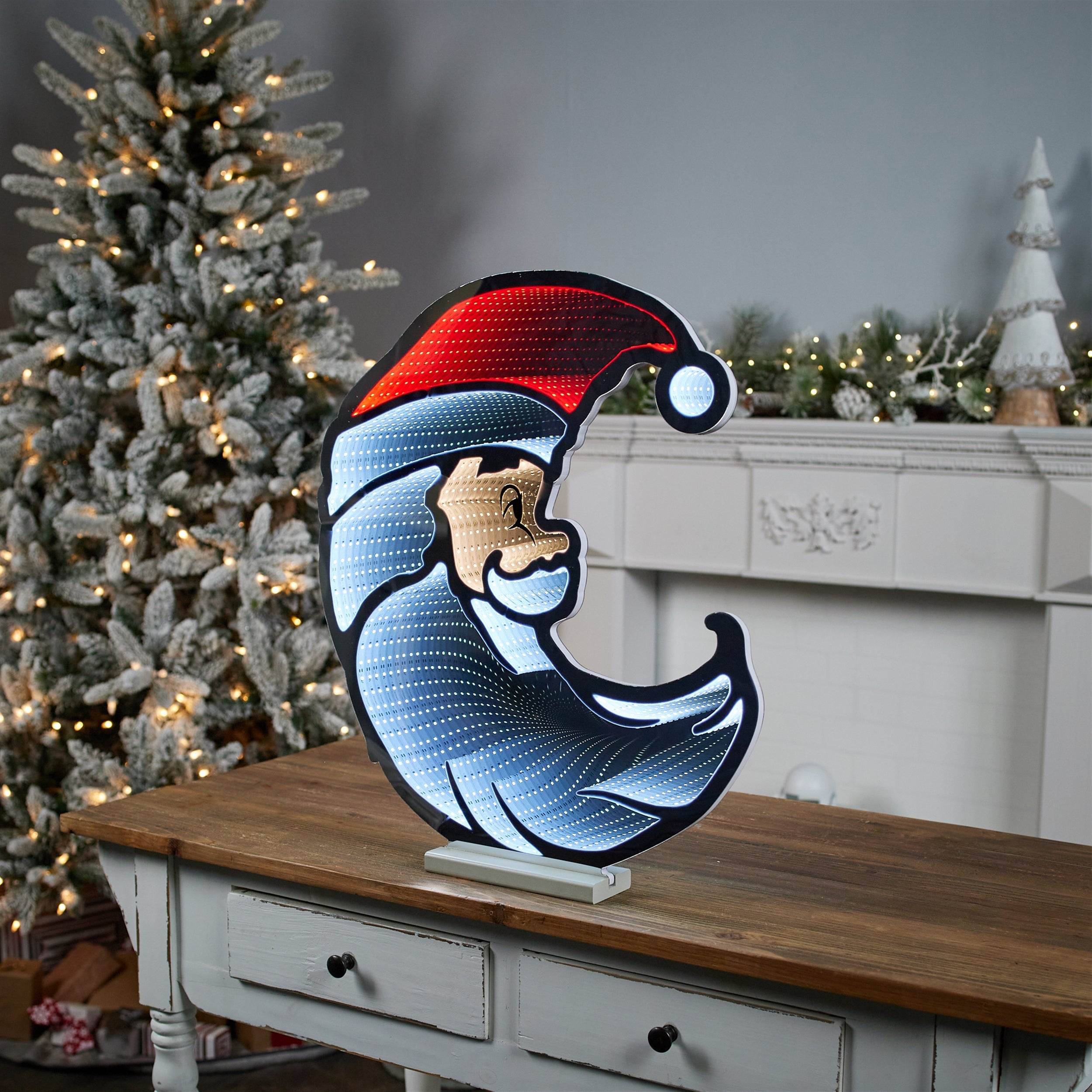 Santa Half Moon Ekkolight 23"H