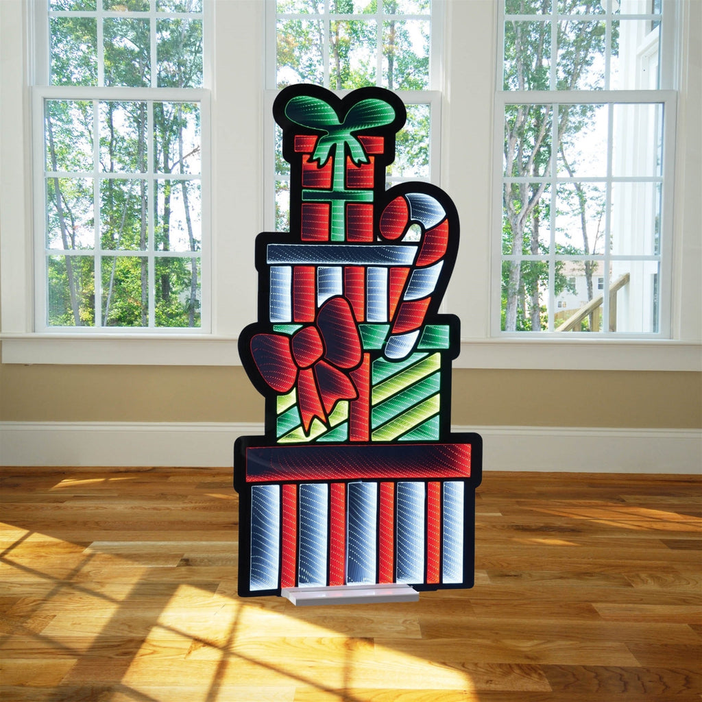 Package Stack and Candy Cane Ekkolight 47"H