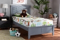 Baxton Studio Adela Modern and Contemporary Grey Finished Wood Twin Size Platform Bed