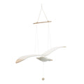 Hanging Wood Sea Bird Decor 37"H