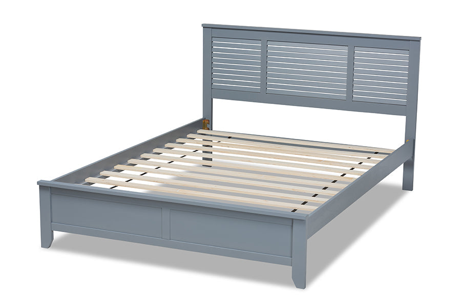 Baxton Studio Adela Modern and Contemporary Grey Finished Wood Full Size Platform Bed