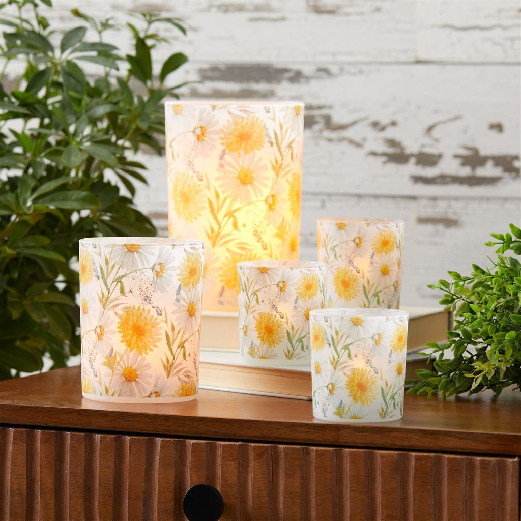 Floral Print Votive Candle Holder (Set of 2)