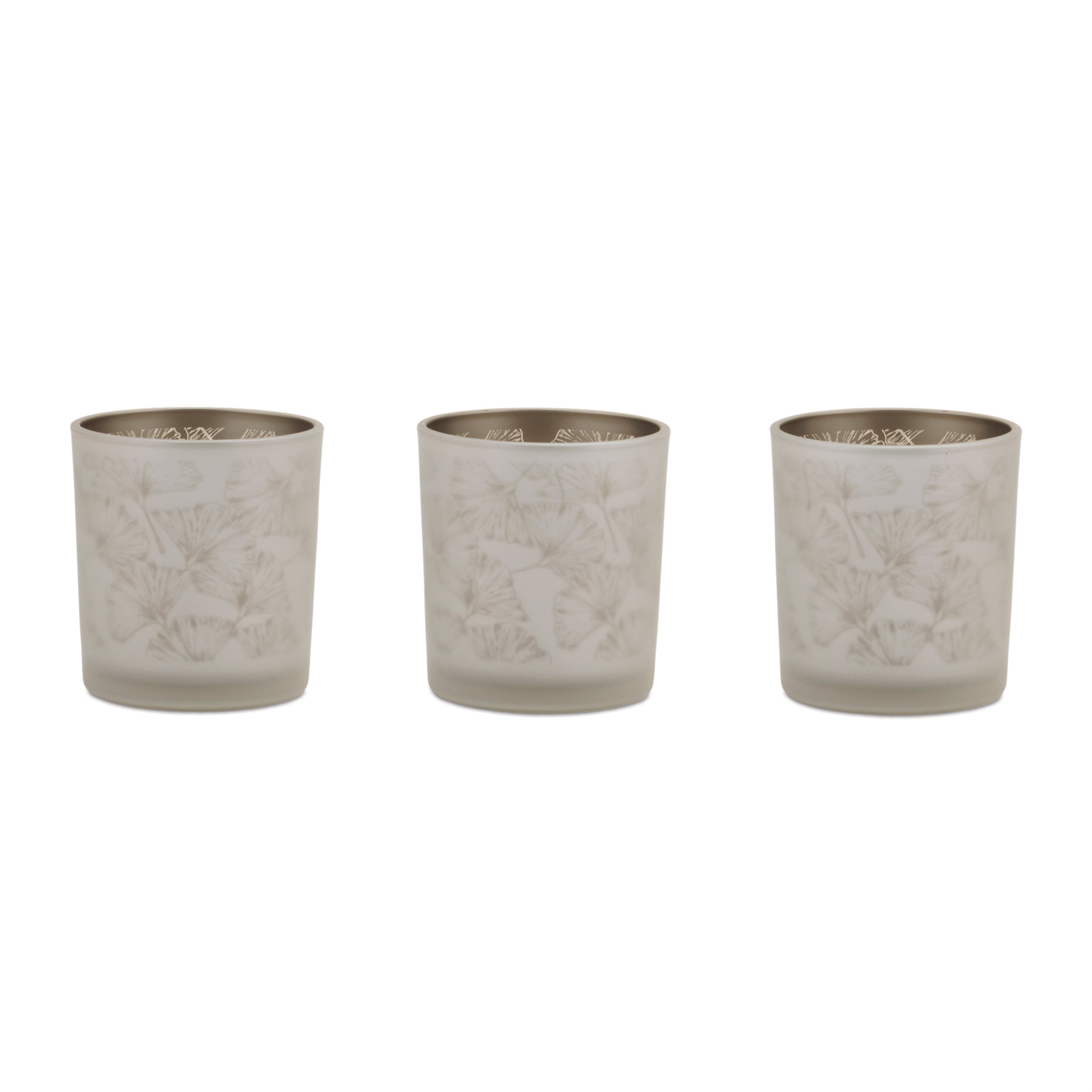 Frosted Glass Votive Holders (Set of 3)