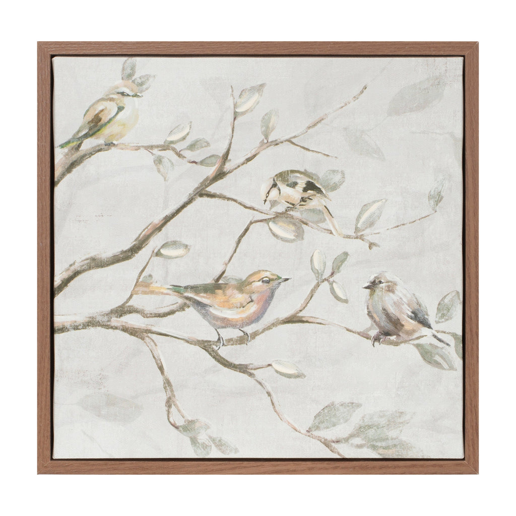 Framed Birds on Branches Canvas Art (Set of 2)