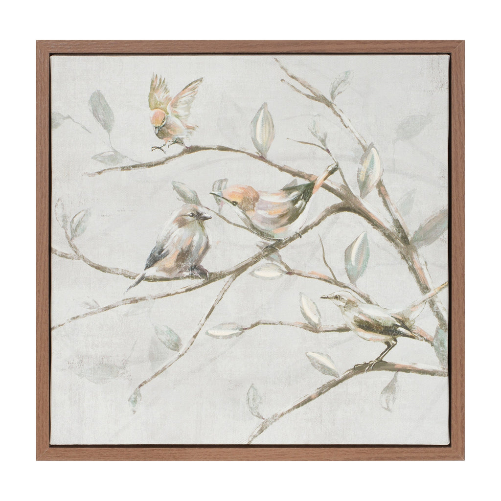 Framed Birds on Branches Canvas Art (Set of 2)