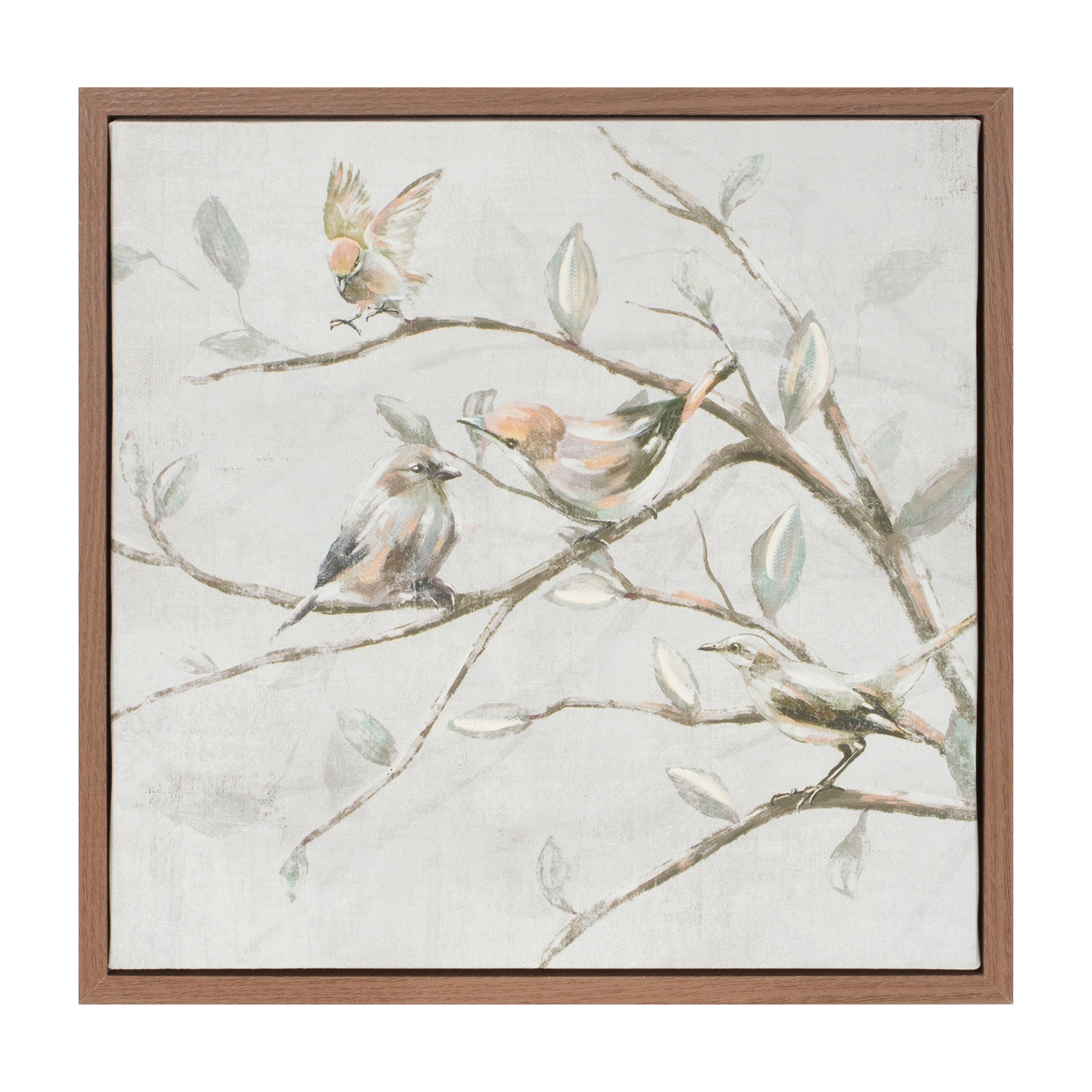 Framed Birds on Branches Canvas Art (Set of 2)