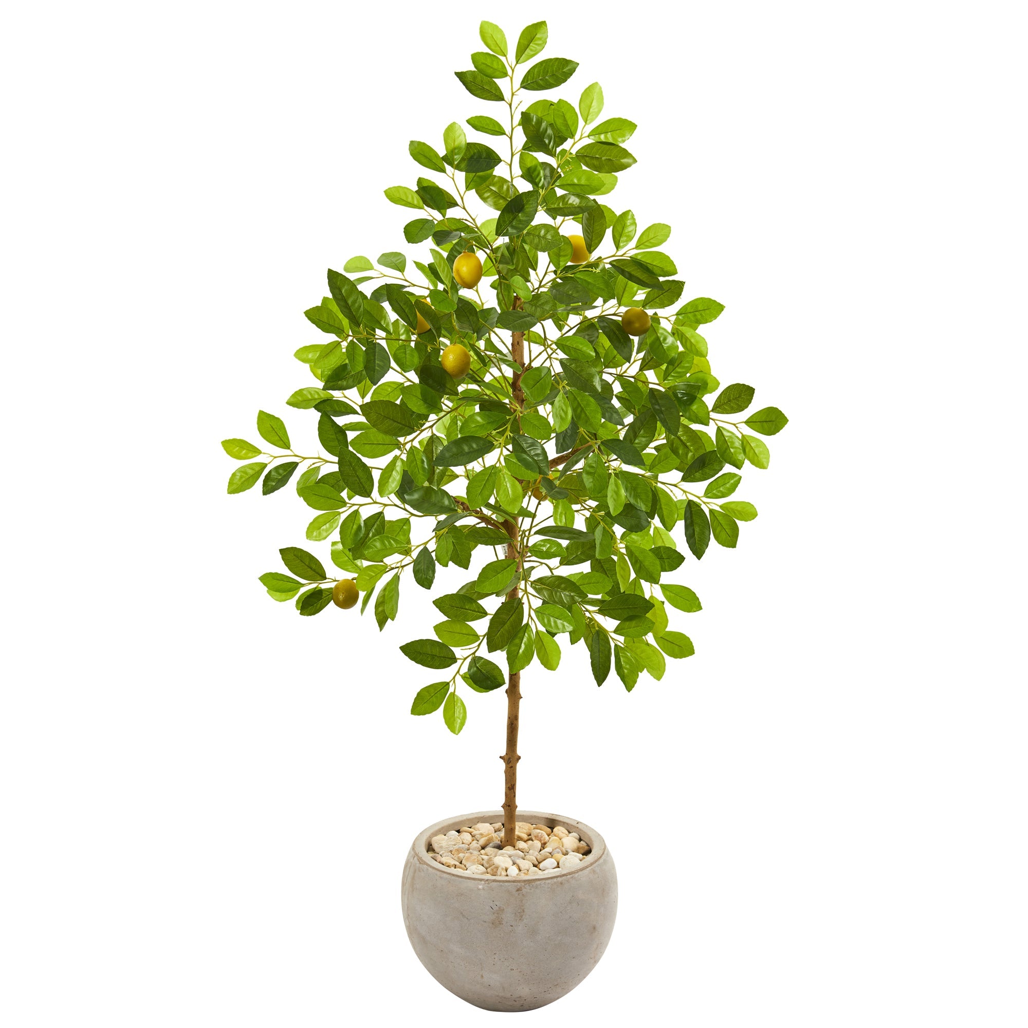 54" Lemon Artificial Tree in Sand Colored Planter