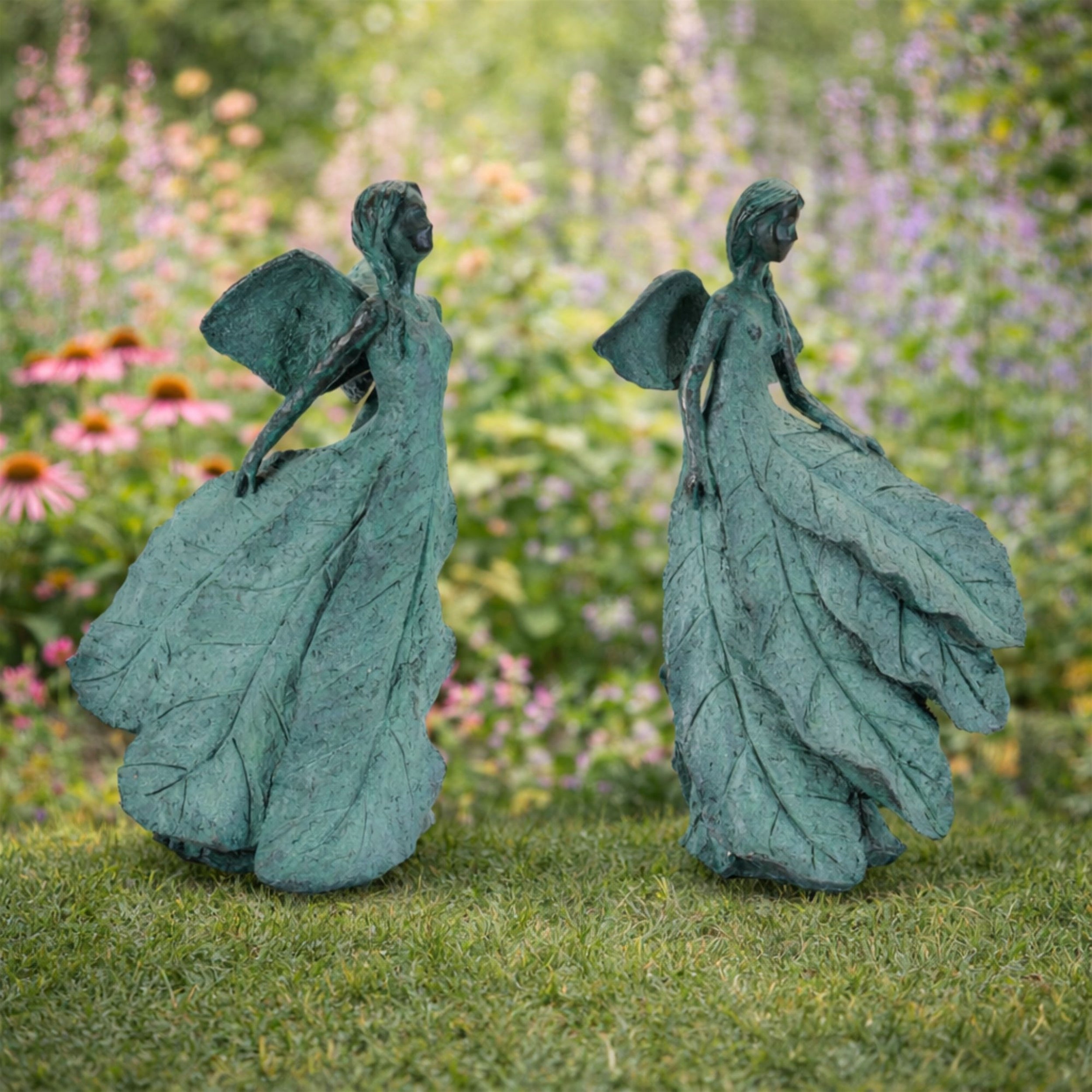 Stone Garden Fairy Statue (Set of 2)
