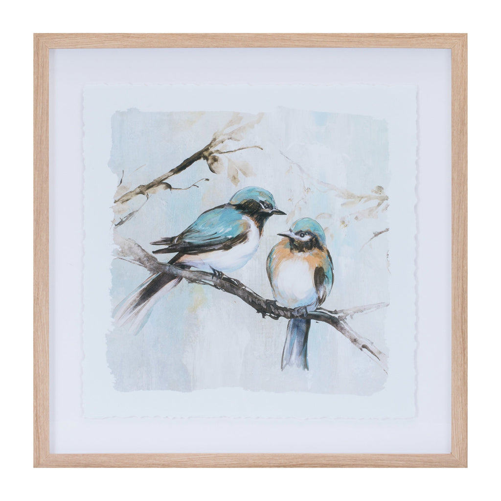 Framed Bird Couple Wall Print (Set of 2)