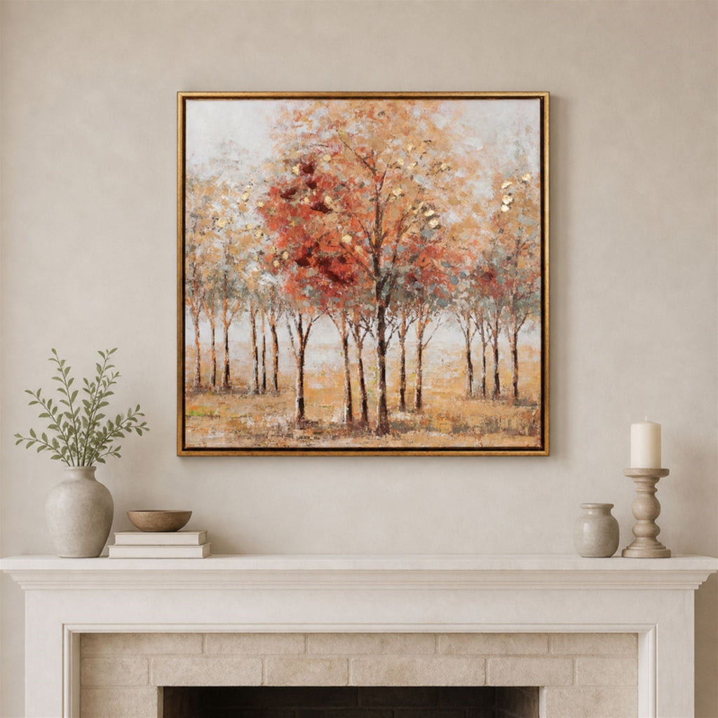 Framed Tree Landscape Wall Canvas 24"SQ