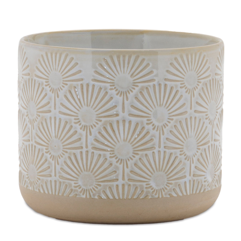Porcelain Geometric Patterned Planter (Set of 2)