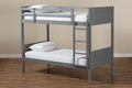 Baxton Studio Elsie Modern and Contemporary Grey Finished Wood Twin Size Bunk Bed