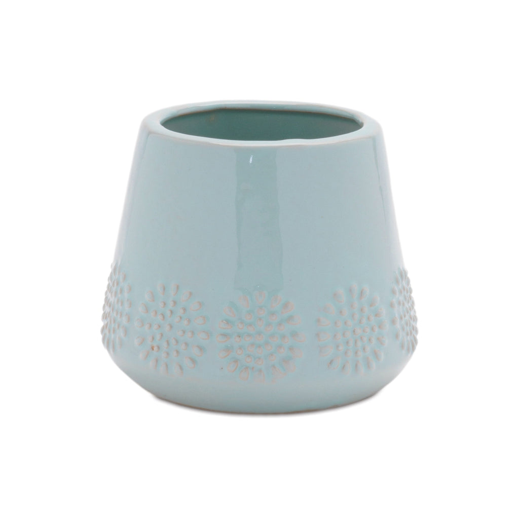 Ceramic Starburst Pattern Planter (Set of 2)