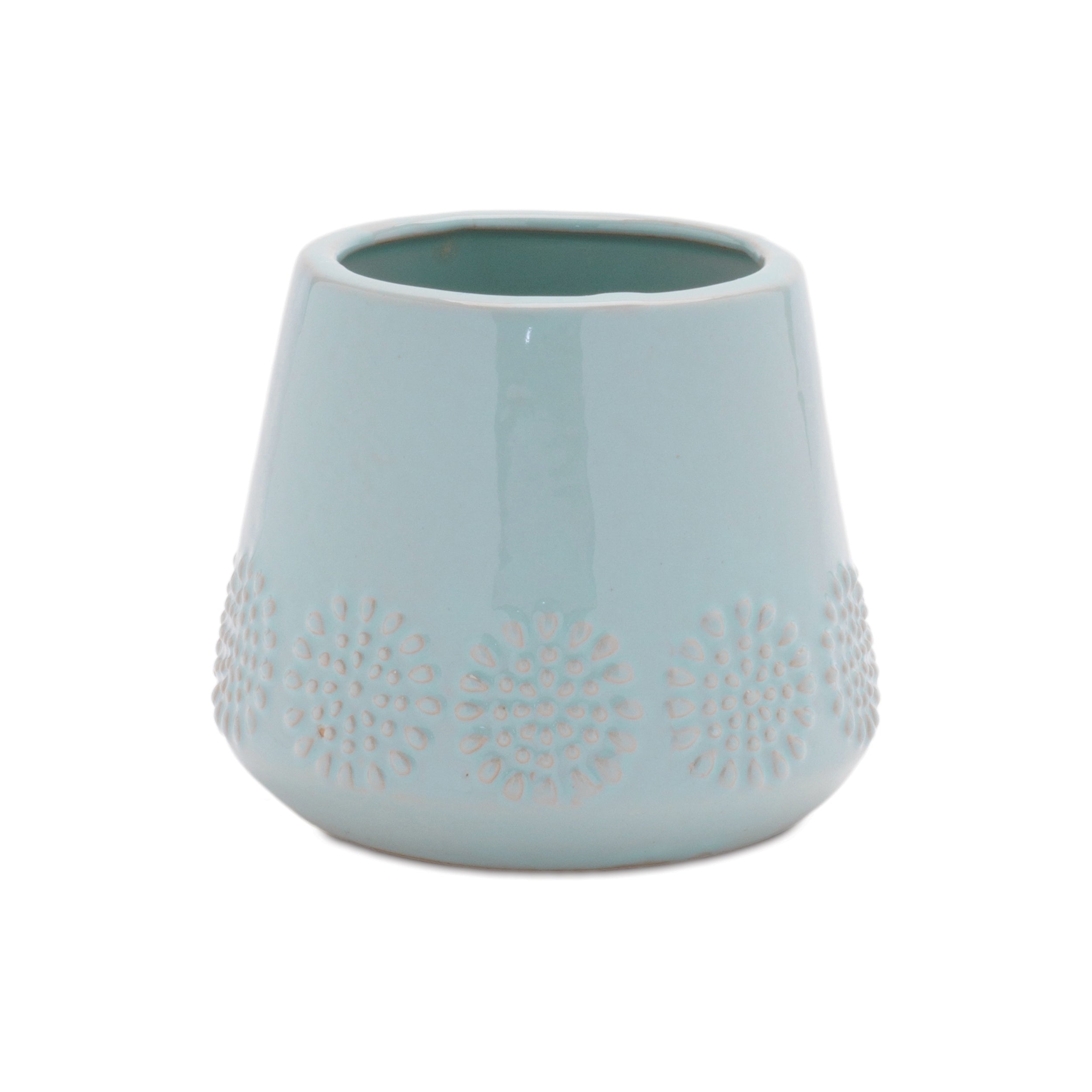 Ceramic Starburst Pattern Planter (Set of 2)