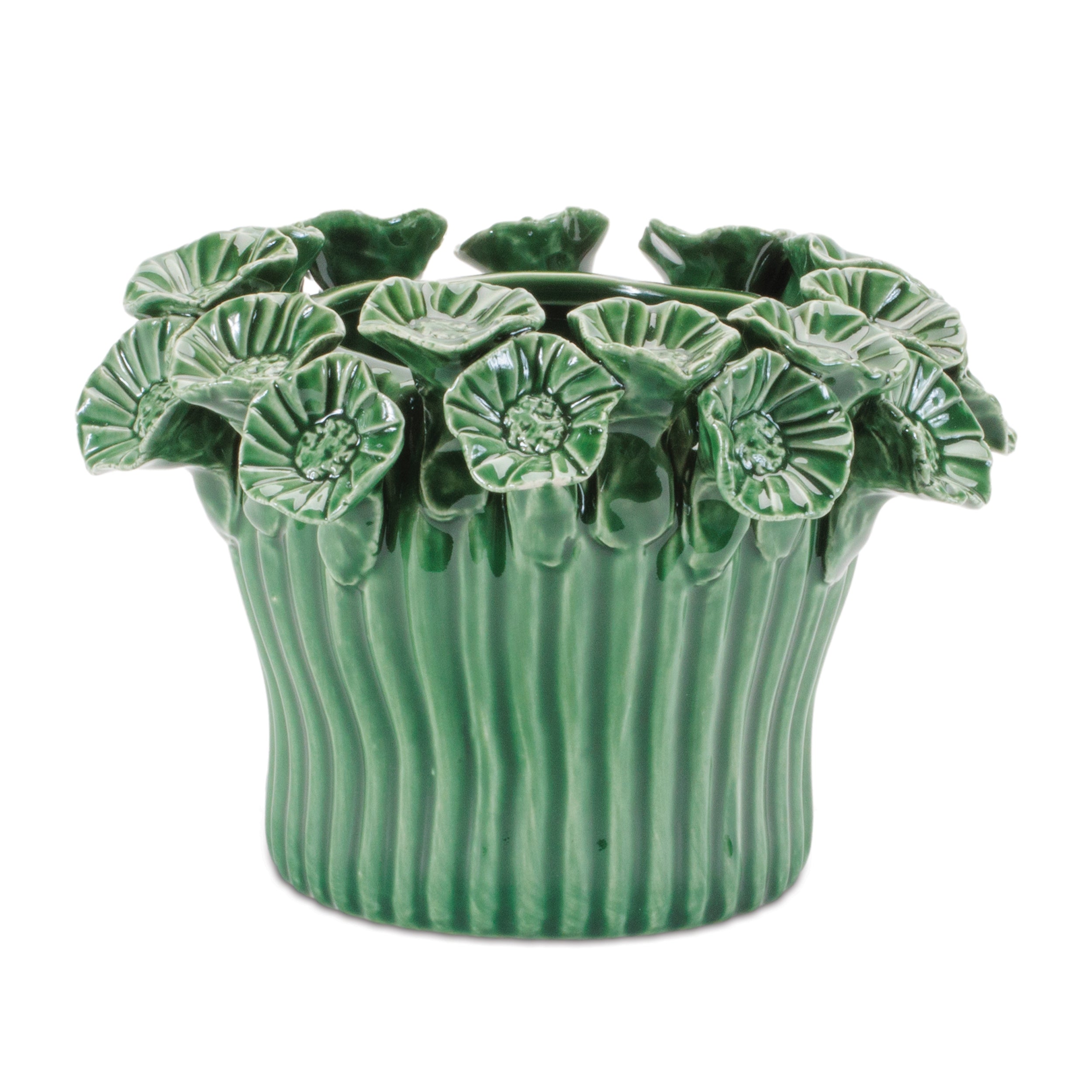 Storeware Bud Vase with Floral Accent (Set of 2)