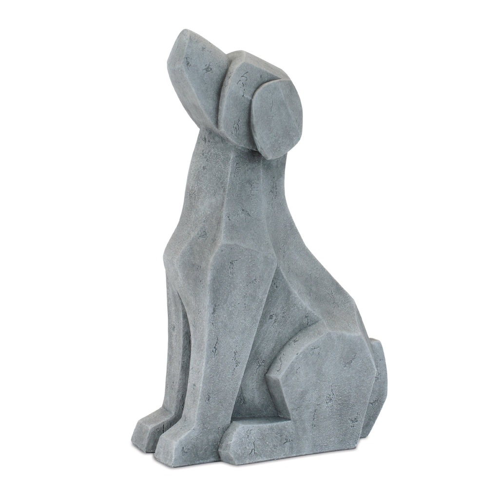 Modern Sitting Dog and Cat Statue (Set of 2)