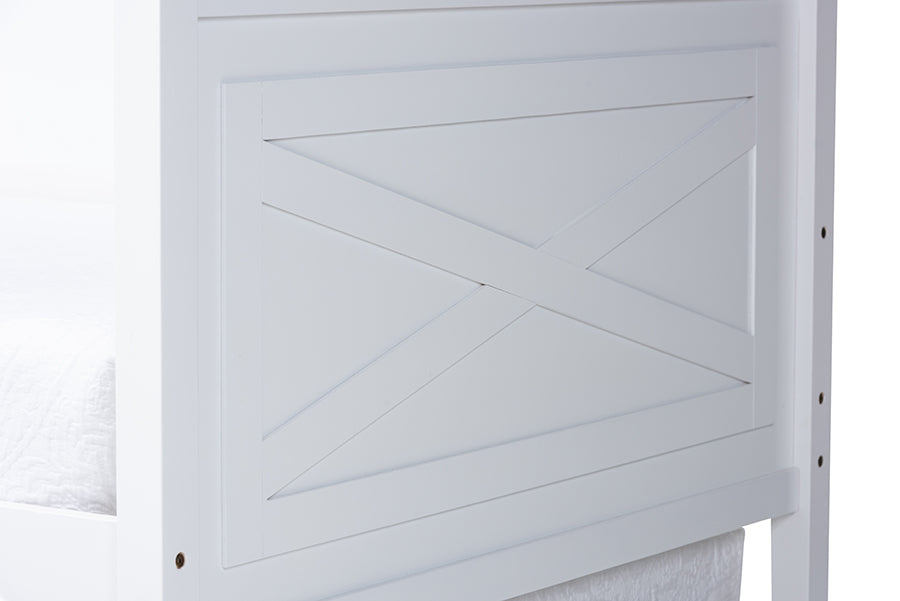 Baxton Studio Cintia Cottage Farmhouse White Finished Wood Twin Size Daybed with Trundle