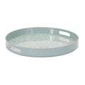 Round Mushroom and Floral Print Tray 13.5"D