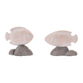 Fish on Rock Decor (Set of 4)