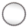 Round Beaded Metal Wall Mirror 23.5"D