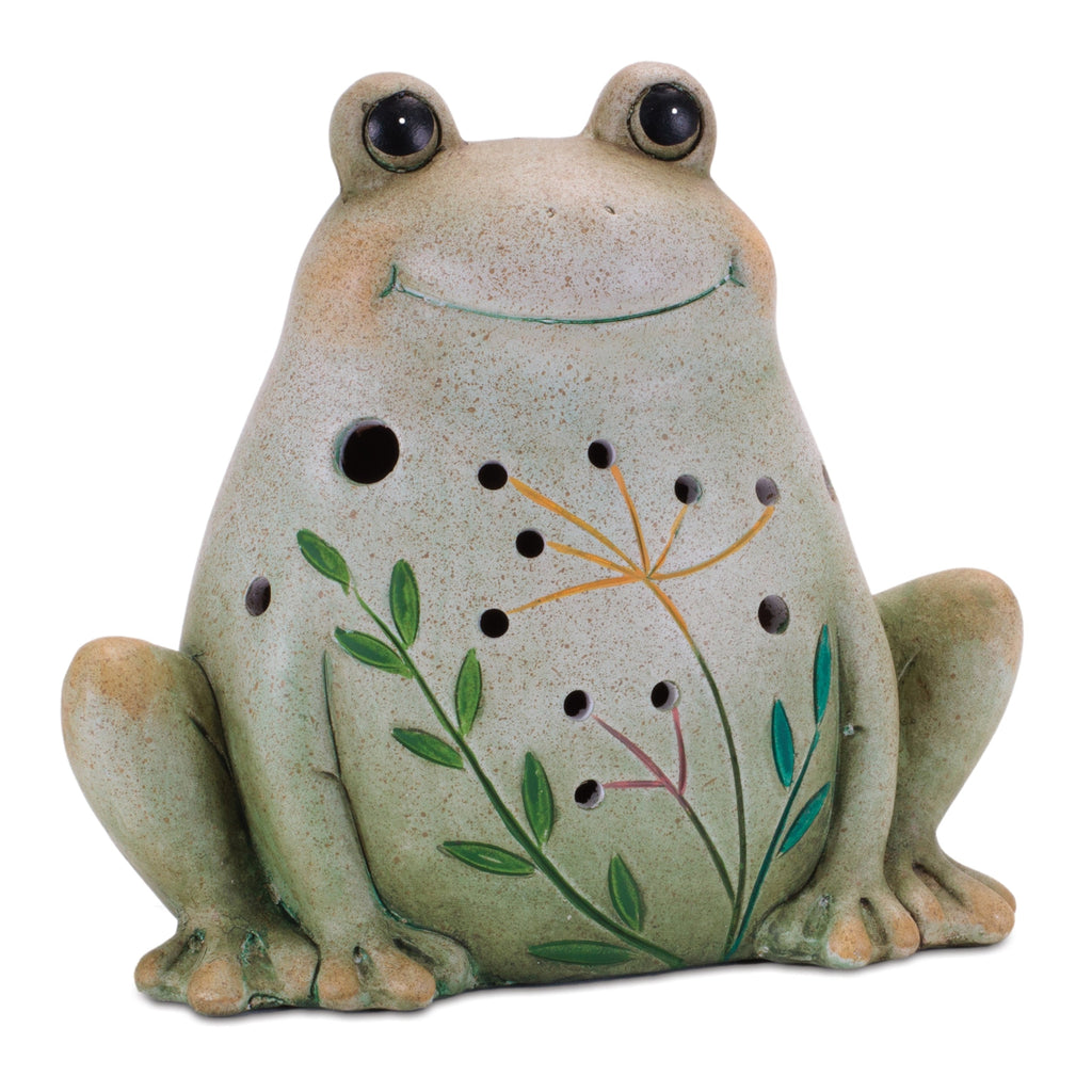 Terra Cotta Frog and Snail Decor (Set of 2)