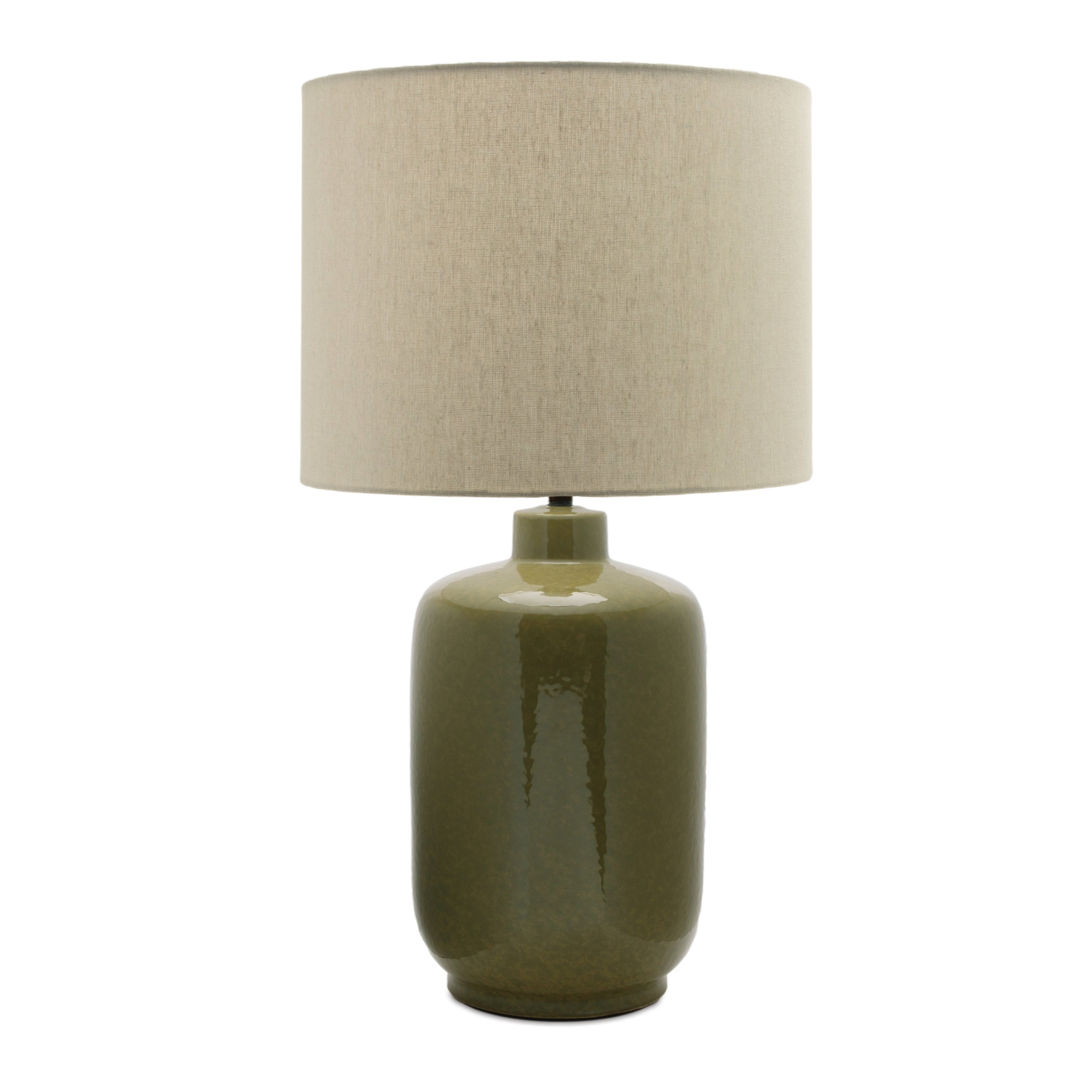 Modern Glazed Ceramic Table Lamp 27.5"H