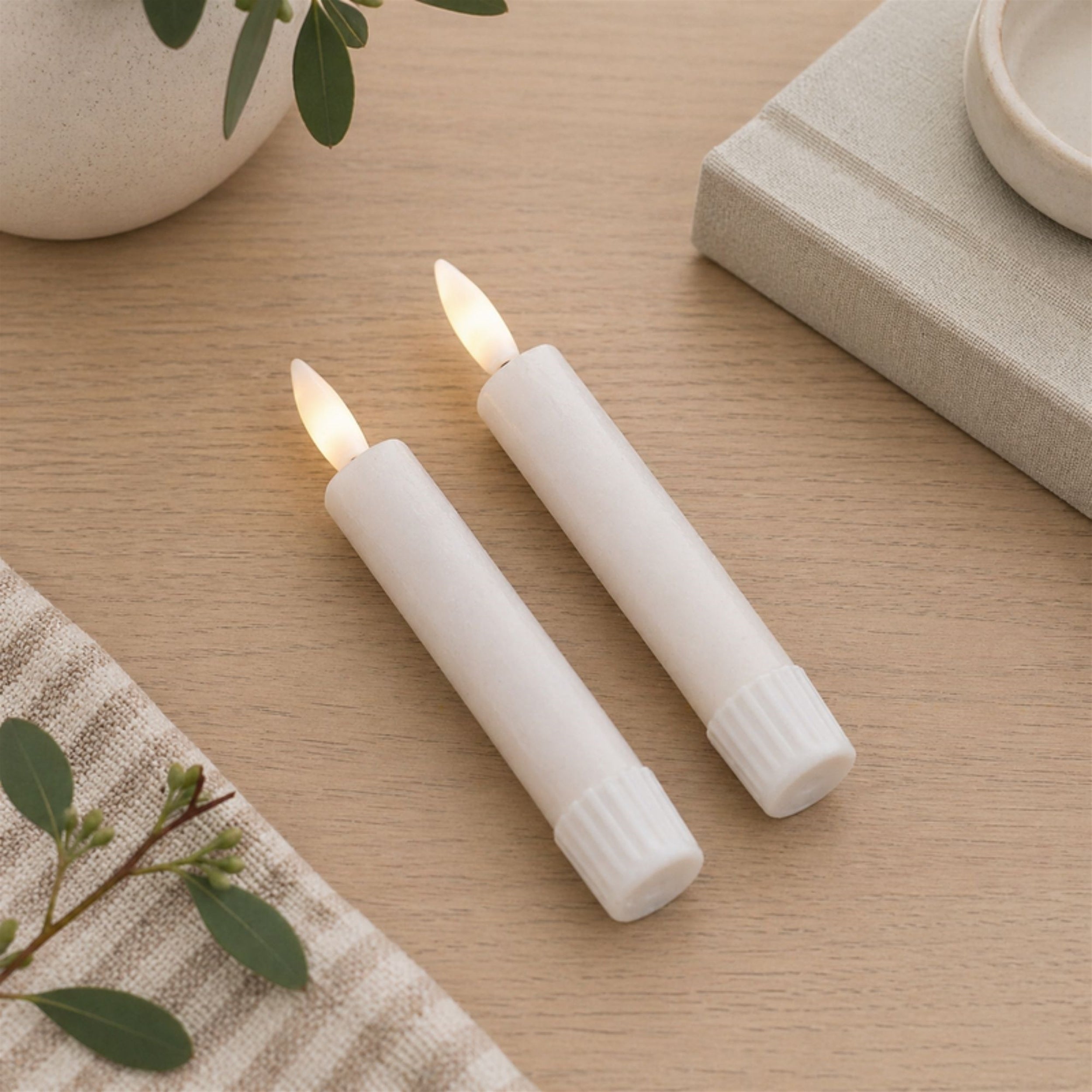 FIA Wick Ivory Mini Taper Candle (Set of 4)
