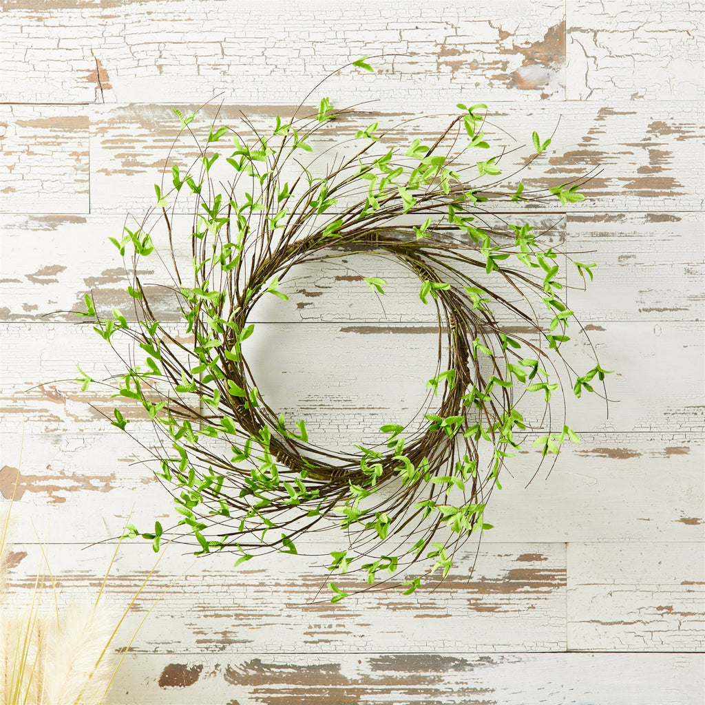 Mini Leaf Twig Wreath 22"D