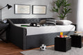 Baxton Studio Haylie Modern and Contemporary Dark Grey Fabric Upholstered Queen Size Daybed