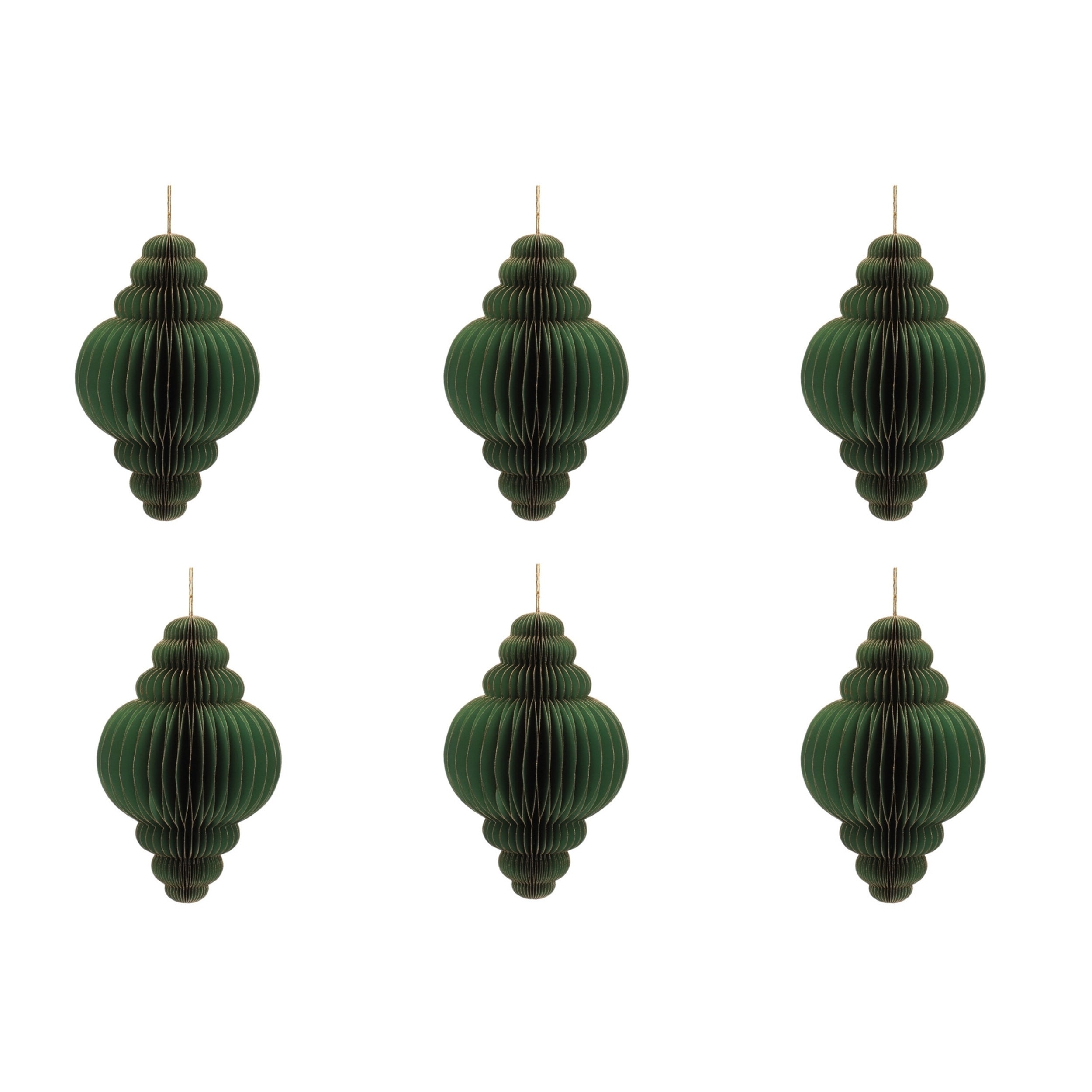 Paper Teardrop Ornament Set of 6