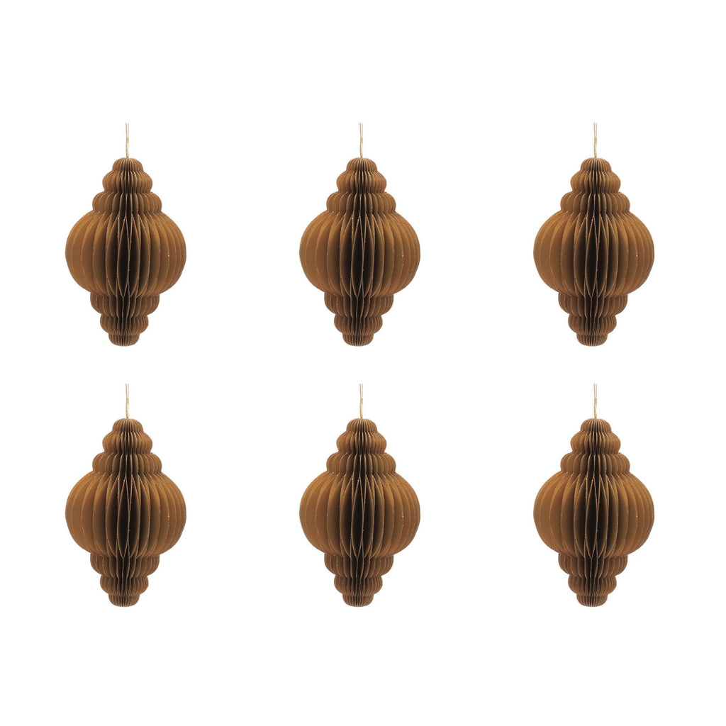 Paper Drop Ornament Set of 6