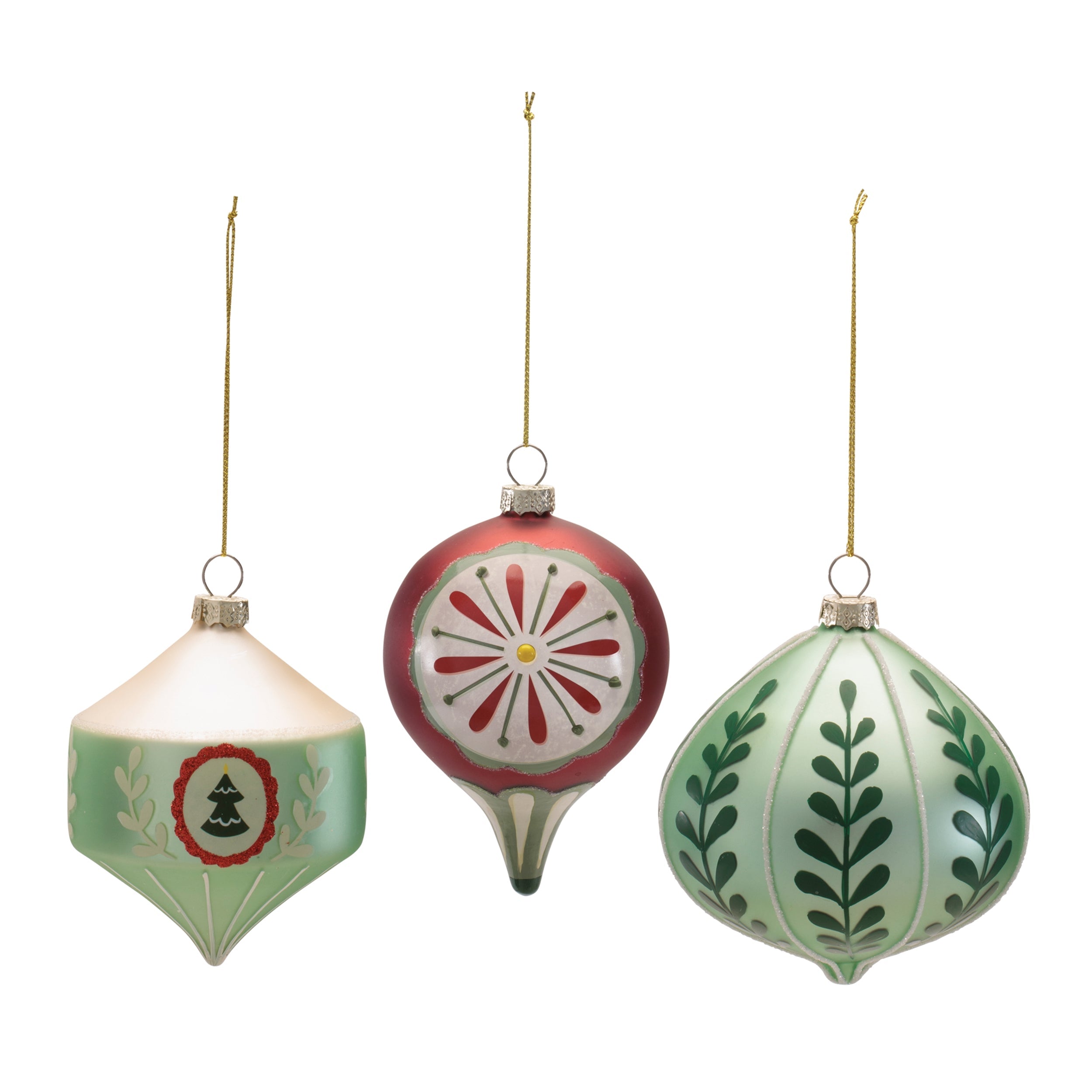 Assorted Glass Ornament Set of 6