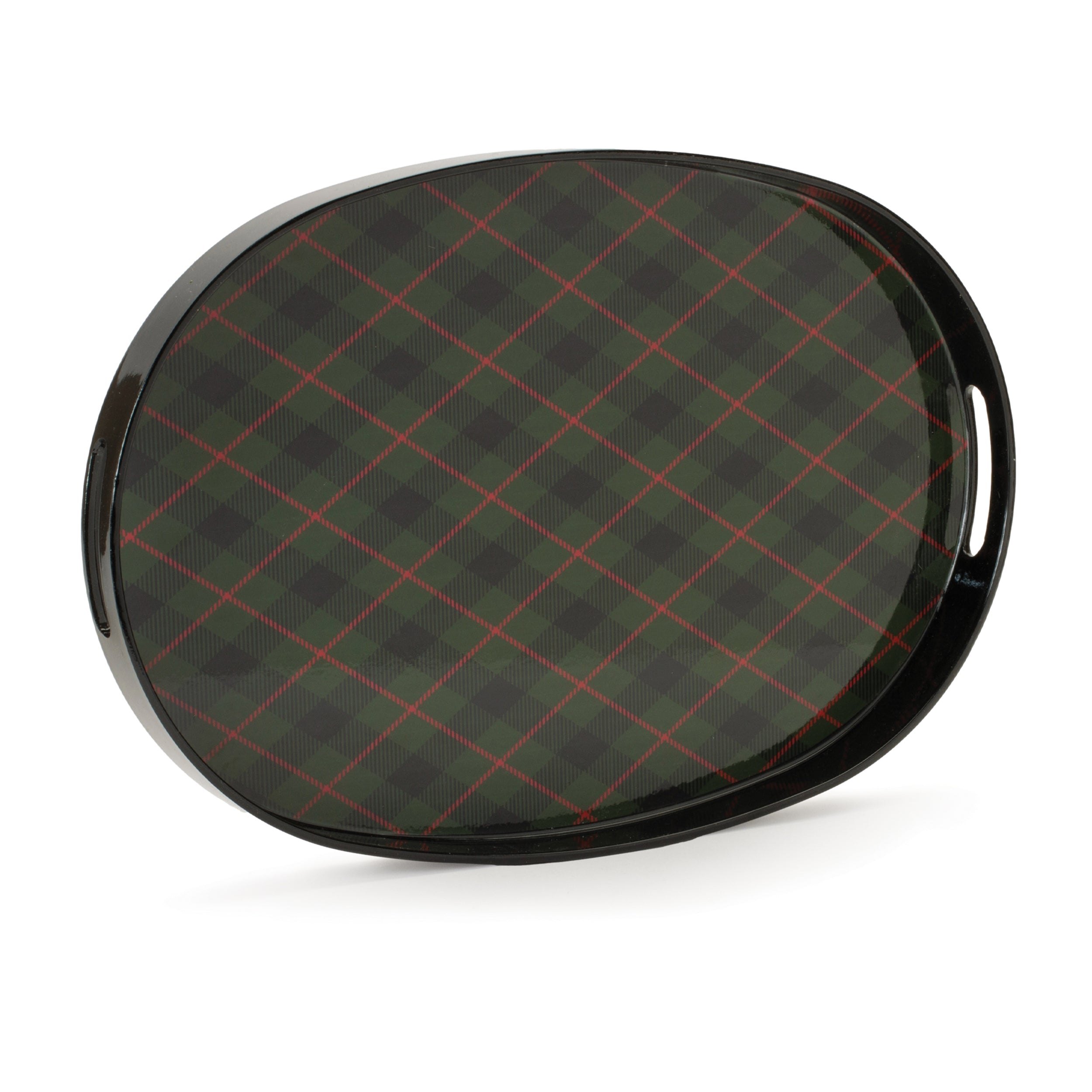 Holiday Plaid Tray 17.5"L