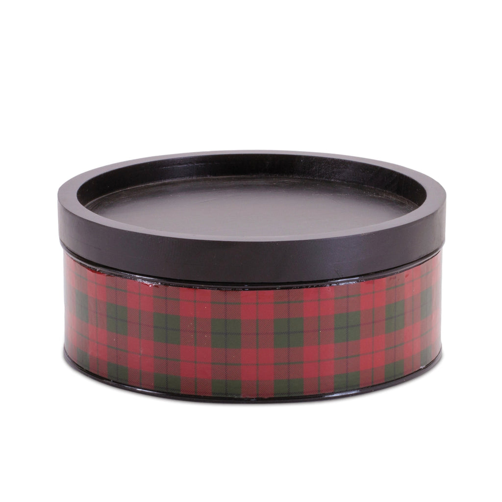 Plaid Iron Canister (Set of 2)