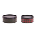Plaid Iron Canister (Set of 2)
