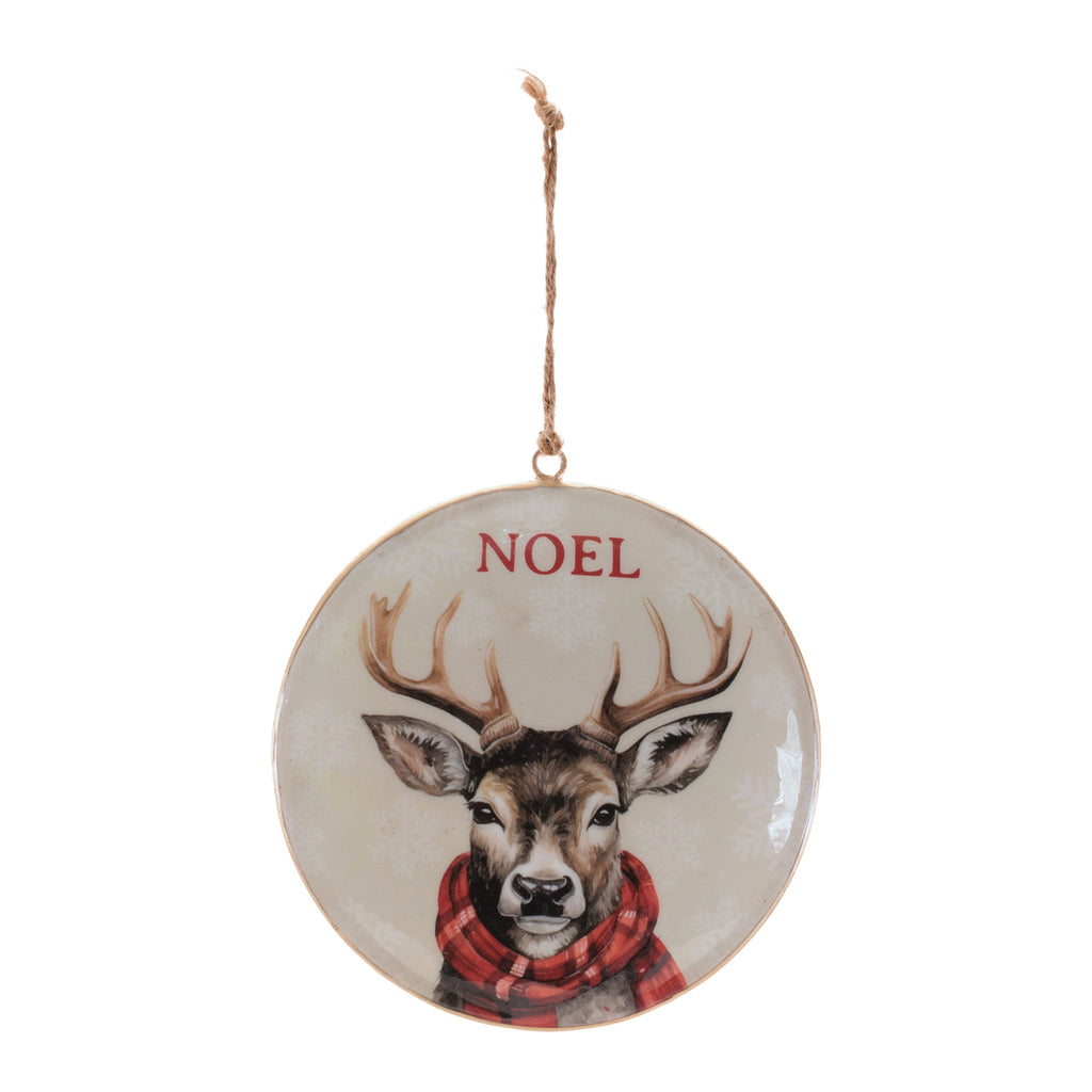 Iron Disc Deer Ornament Set of 6