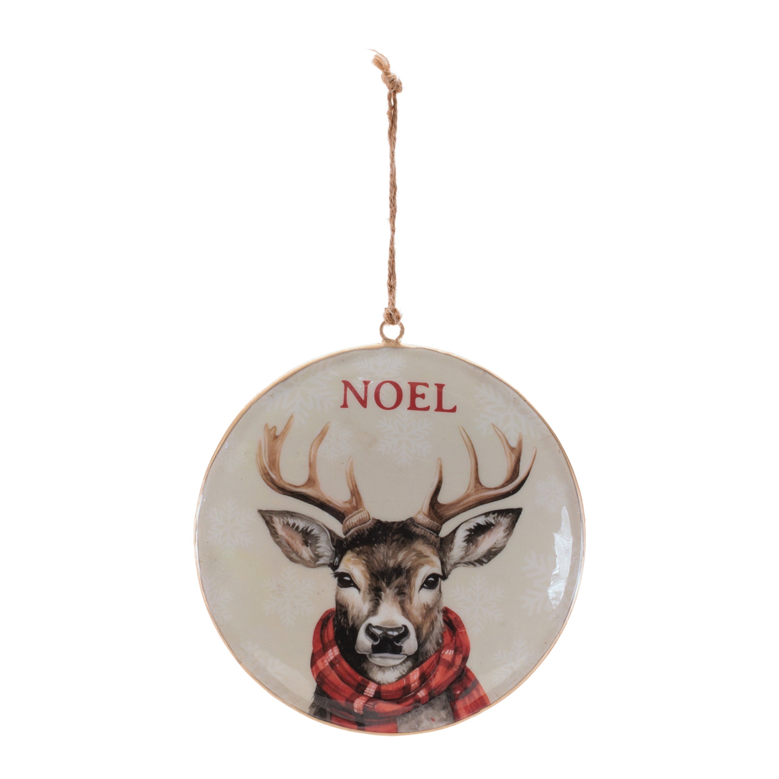 Iron Disc Deer Ornament Set of 6