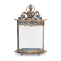 Ornate Distressed Metal Lantern 13"H