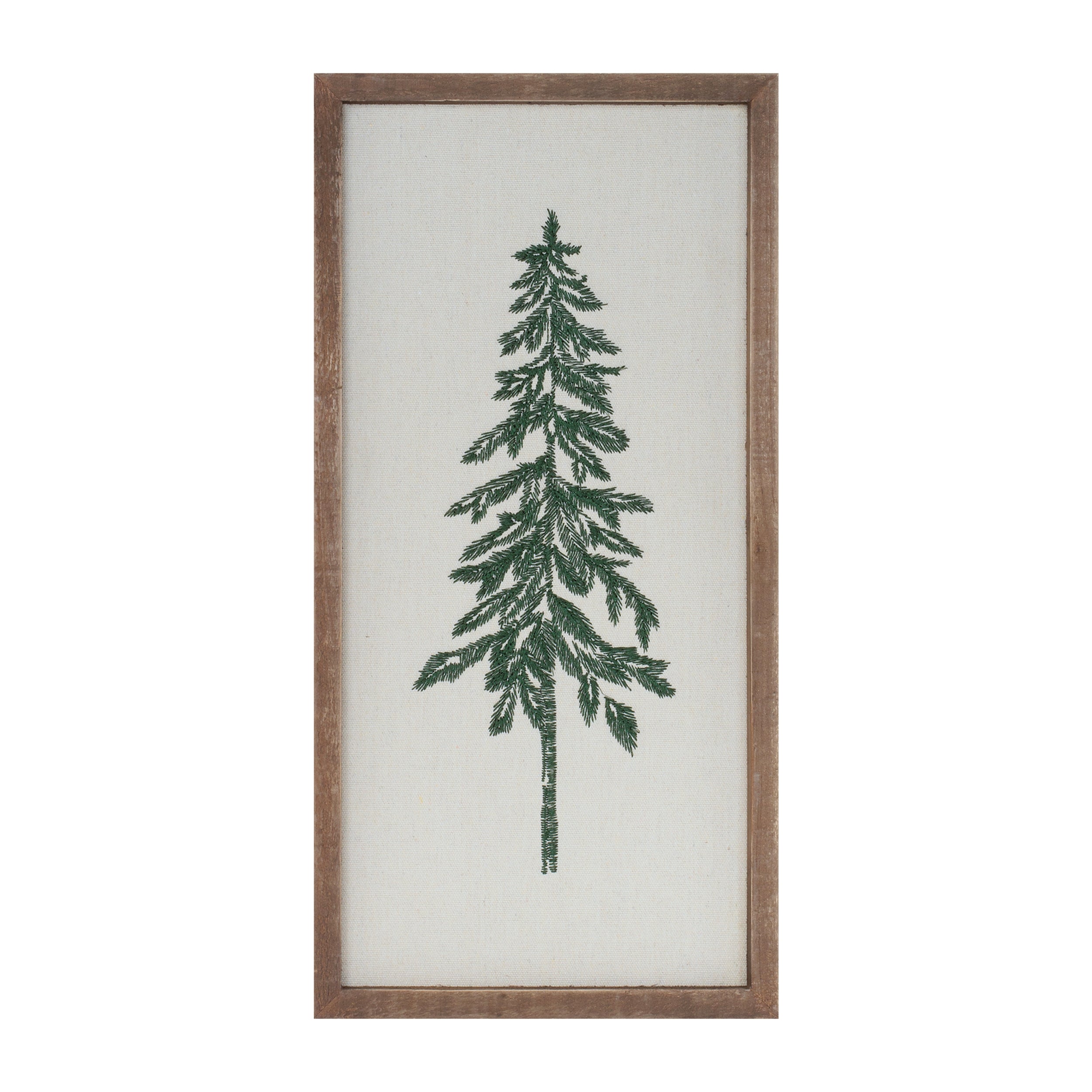 Embroidered Pine Tree Wall Art (Set of 2)
