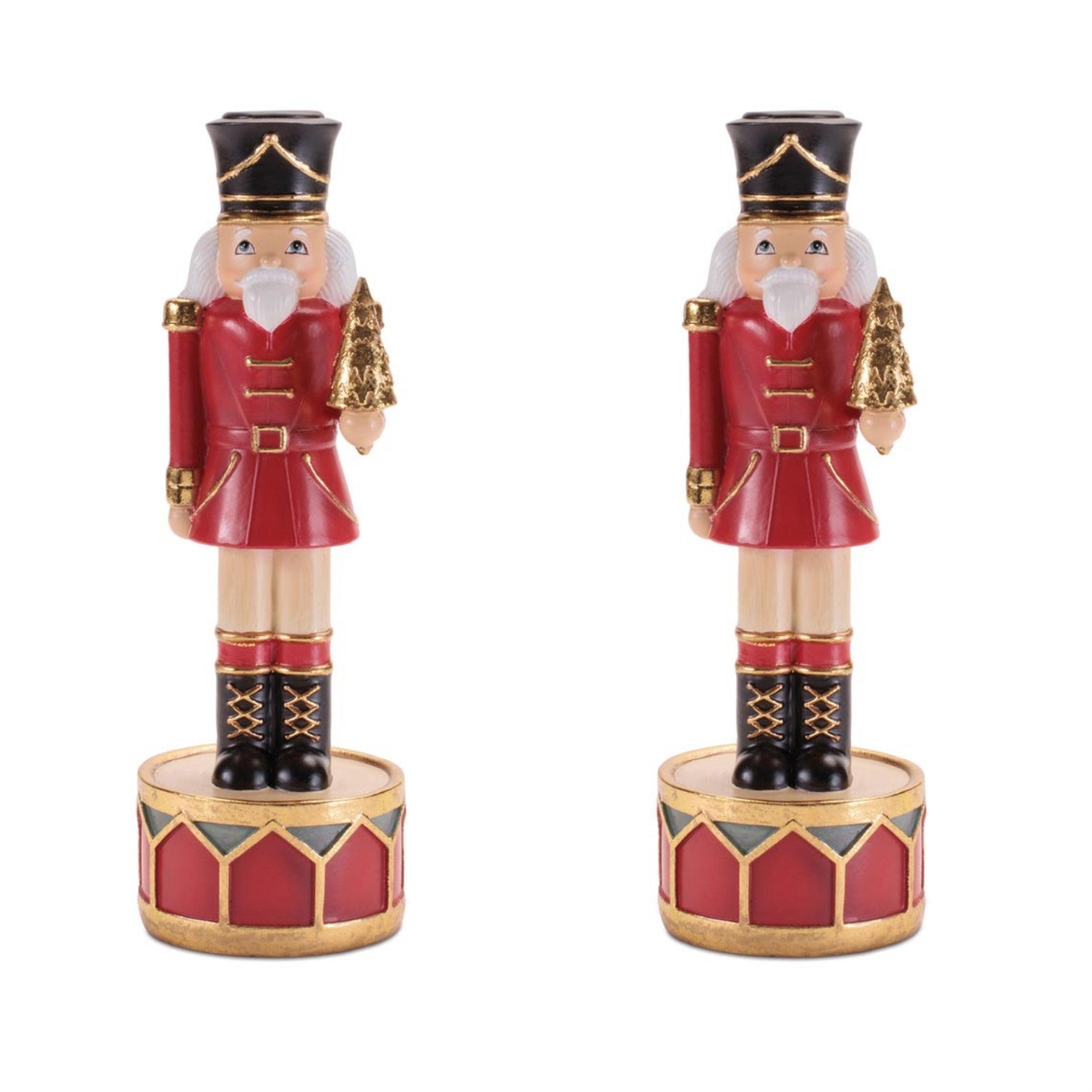 Nutcracker Soldier Candle Holder (Set of 2)